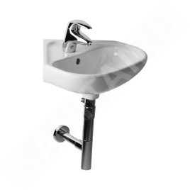 Jika Deep - Lave-mains d'angle, 450x460mm, avec trop-plein, avec trou pour robinetterie, blanc H8166120001041