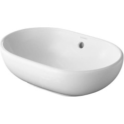 Duravit Bathroom_Foster - Vasque 495x350 mm, avec trop-plein, sans trou pour robinetterie, avec WonderGliss, blanc 03355000001