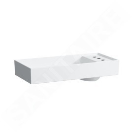 Laufen Kartell - Lavabo 750x350 mm, avec 3 trous pour robinetterie, SaphirKeramik, blanc H8123320001581