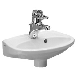 Laufen Traisen - Lave-main 360x245 cm, avec trop-plein, trou pour robinetterie , blanc H8119320000001