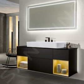 Villeroy & Boch Finion - Vasque avec trop-plein dissimulé, 1000x470 mm, avec CeramicPlus, blanc alpin 4168ABR1