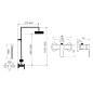 Novaservis Metalia 58 - Set de douche 230x230 mm, 3 jets, noir mat SET071/58,5