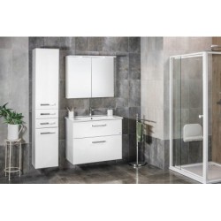 Aqualine Zuno - Meuble lavabo 850x450 mm, blanc 9085
