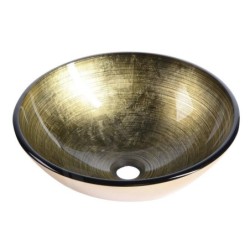 Sapho Beauty - Vasque à poser, diamètre 420 mm, verre/bronze 2501-21