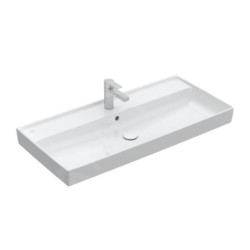 Villeroy & Boch Collaro - Meuble lavabo 1000x470 mm, avec trop-plein, trou de robinetterie, blanc alpin 4A33A501