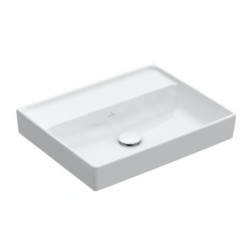 Villeroy & Boch Collaro - Meuble lavabo 600x470 mm, sans trop-plein, sans trou de robinetterie, CeramicPlus, Stone White