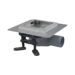 Alcadrain Douchegoten - Siphon de sol latéral 13x13 cm, bas, combiné avec un obturateur d'odeurs SMART, sans grille APV120