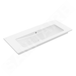 Villeroy & Boch Venticello - Meuble lavabo 1200x500 mm, avec trop-plein, sans trou de robinetterie, blanc alpin 4104CJ01