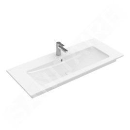 Villeroy & Boch Venticello - Meuble lavabo 800x500 mm, avec trop-plein, trou de robinetterie, blanc alpin 41048L01