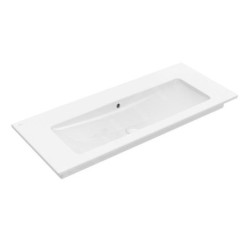 Villeroy & Boch Venticello - Meuble lavabo 800x500 mm, avec trop-plein, sans trou de robinetterie, CeramicPlus, blanc alpin