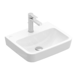 Villeroy & Boch O.novo - Lave-mains 450x370 mm, sans trop-plein, avec trou de robinetterie, CeramicPlus, blanc alpin 434446R1