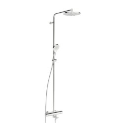 Hansa Viva - Set de douche avec thermostat de baignoire, diamètre 25 mm, 3 jets, chrome 65162201