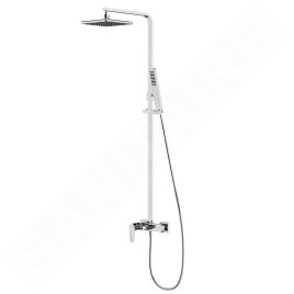 Cersanit Mille - Set de douche avec mitigeur, 20x20 cm, chrome S951-339