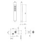 Cersanit Mille - Set de pommeau de douche, support et flexible, chrome S951-522