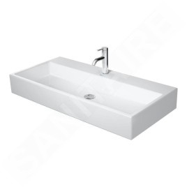 Duravit Vero Air - Meuble-lavabo 1000x470 mm, sans trop-plein, trou pour robinetterie, WonderGliss, blanc 23501000711