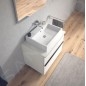 Duravit Vero Air - Meuble lavabo 600x470 mm, avec trop-plein, sans trou de robinetterie, WonderGliss, blanc 23506000281