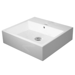 Duravit Vero Air - Vasque 500x470 mm, avec trop-plein, sans trou de robinetterie, WonderGliss, blanc 23525000601