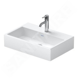 Duravit Vero Air - Meuble lavabo 600x400 mm, sans trop-plein, avec 1 trou pour robinetterie, WonderGliss, blanc 23686000711