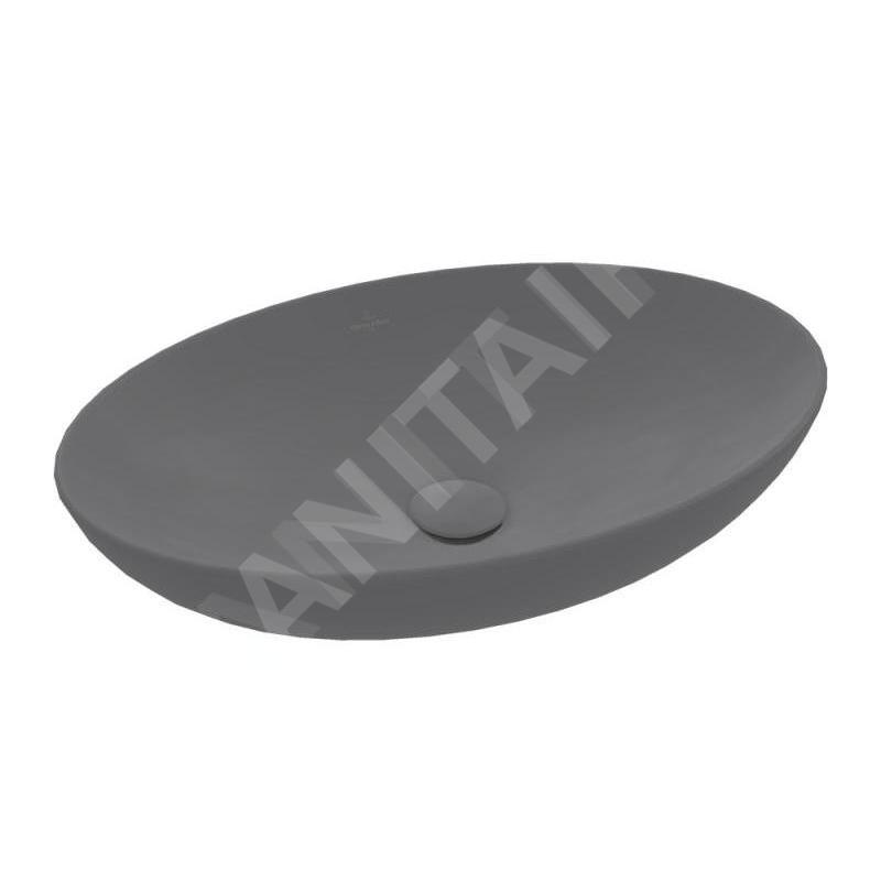 Villeroy & Boch Loop&Friends - Vasque, 620x420 mm, sans trop-plein, CeramicPlus, graphite 4A4801i4