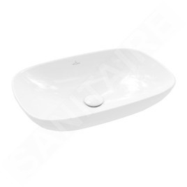 Villeroy & Boch Loop&Friends - Vasque, 560x380 mm, sans trop-plein, CeramicPlus, Stone White 4A4901RW