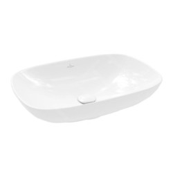 Villeroy & Boch Loop&Friends - Vasque, 620x420 mm, sans trop-plein, CeramicPlus, Stone White 4A5001RW