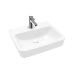 Villeroy & Boch O.novo - Vasque, 550x460 mm, sans trop-plein, trou pour robinet, CeramicPlus, blanc alpin 4A41MJR1