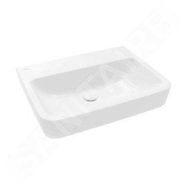 Villeroy & Boch O.novo - Vasque, 600x460 mm, sans trop-plein, sans trou pour robinet, AntiBac, CeramicPlus, blanc alpin 4A416FT2