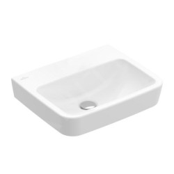 Villeroy & Boch O.novo - Lave-mains 450x370 mm, sans trop-plein, sans trou pour robinet, AntiBac, CeramicPlus, blanc alpin
