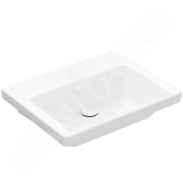 Villeroy & Boch Subway 3.0 - Meuble-lavabo 600x470 mm, sans trop-plein, sans trou pour robinet, blanc alpin 4A706F01