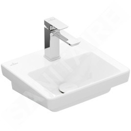 Villeroy & Boch Subway 3.0 - Meuble-lavabo 370x305 mm, sans trop-plein, trou pour robinet, CeramicPlus, blanc alpin 437038R1