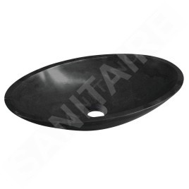 Sapho Blok - Vasque, 600x350 mm, sans trop-plein, noir mat 2401-40