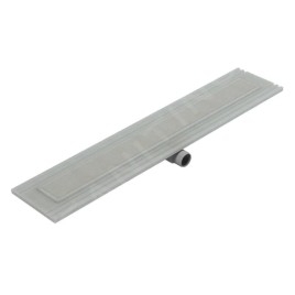 I-Drain Liquid 68 - Caniveau de douche en inox avec grille, longueur 800 mm, béton foncé EP.SS.0800.D