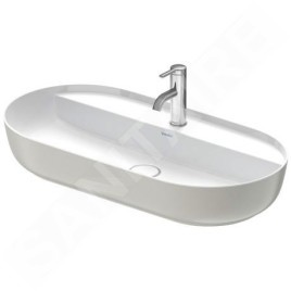 Duravit Luv - Vasque, 800x400 mm, sans trop-plein, avec trou pour robinetterie, WonderGliss, blanc / gris satin mat 03808023001