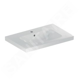 Geberit iCon - Lavabo 900x480x160 mm, avec trop-plein, avec trou pour robinetterie, KeraTect, blanc 501.840.00.2