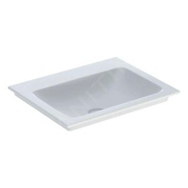 Geberit ONE - Meuble-lavabo 600x480x140 mm, sans trop-plein, sans trou pour robinetterie, KeraTect, blanc 505.011.01.1