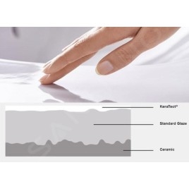 Geberit ONE - Meuble-lavabo 600x480x140 mm, sans trop-plein, sans trou pour robinetterie, KeraTect, blanc 505.011.01.1