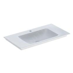 Geberit ONE - Meuble-lavabo 900x480x140 mm, sans trop-plein, avec trou pour robinetterie, KeraTect, blanc 505.010.01.3