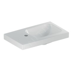 Geberit iCon - Lave-mains 530x310x130 mm, sans trop-plein, trou pour robinetterie à gauche, KeraTect, blanc 501.833.00.2