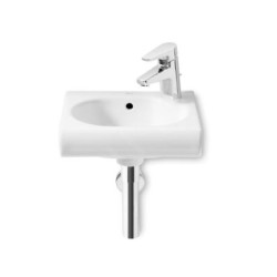 Roca Meridian - Lave-mains 350x320 mm, avec trop-plein, trou pour robinetterie à droite, blanc A327249000
