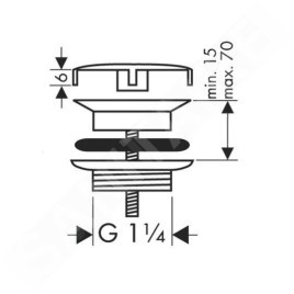 Hansgrohe Garnitures de vidage - Bonde non refermable, blanc mat 50001700