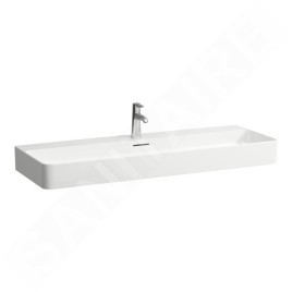 Laufen VAL - Lavabo, 120x42 cm, avec trop-plein, trou pour robinetterie, blanc H8102890001041