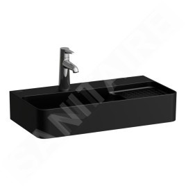Laufen VAL - Lave-mains 60x31 mm, sans trop-plein, trou pour robinet, noir mat H8152857161041