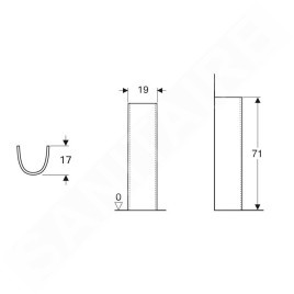 Geberit Selnova - Colonne pour lave-mains, blanc 500.341.01.7