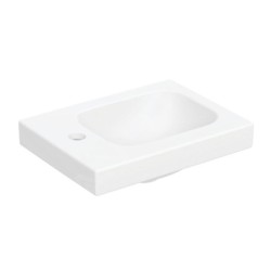 Geberit iCon - Lave-mains 38x28 cm, sans trop-plein, trou de robinetterie à gauche, blanc mat 501.831.JT.1
