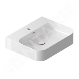 Ravak Ceramic - Vasque, 55x45 mm, avec trop-plein, un trou pour robinetterie, blanc XJX01155006