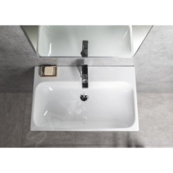 Sapho Toridi - Lavabo 76x47 cm, avec trop-plein, trou pour robinetterie, blanc TU0226