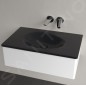 Villeroy & Boch Antao - Meuble lavabo 80x50 cm, sans trop-plein, sans trou de robinetterie, CeramicPlus, Pure Black 4A7583R7
