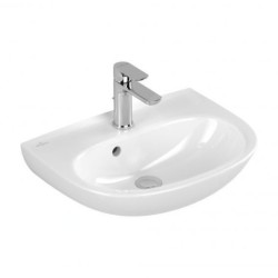 Villeroy & Boch O.novo - Lave-mains 50x38 mm, avec trop-plein, avec trou de robinetterie, CeramicPlus, blanc alpin 434050R1
