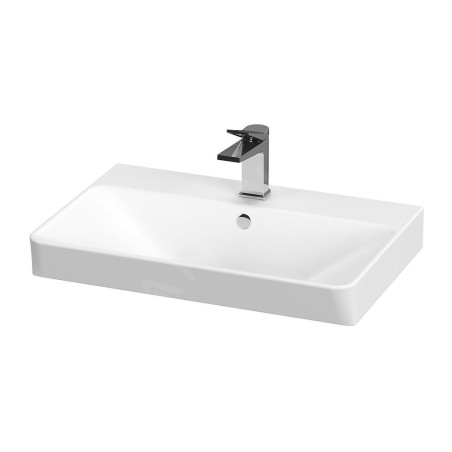 Cersanit Mille - Lavabo 60x41 cm, avec trop-plein, trou pour robinetterie, blanc K675-002