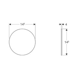 Geberit Accessoires - Miroir grossissant, diamètre 145 mm, chdome 510100000